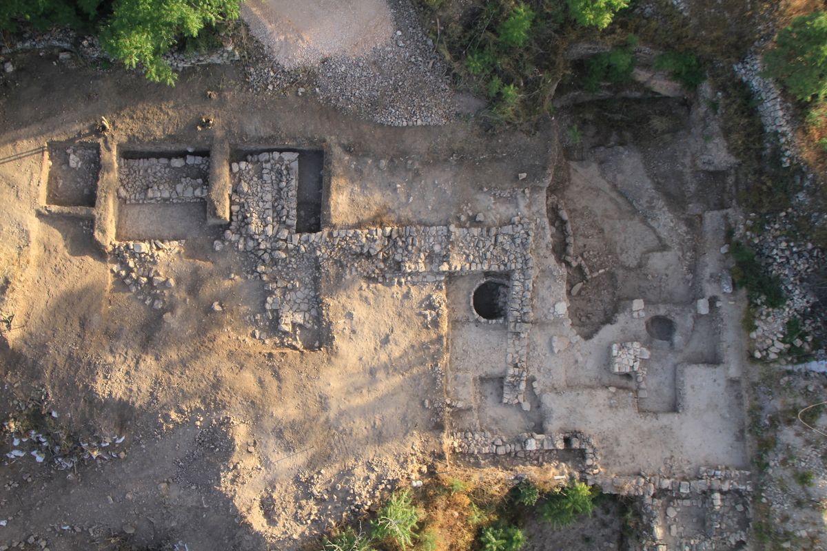 A bird&#039;s-eye view of the temple, taken at the end of the 2013 excavation season.