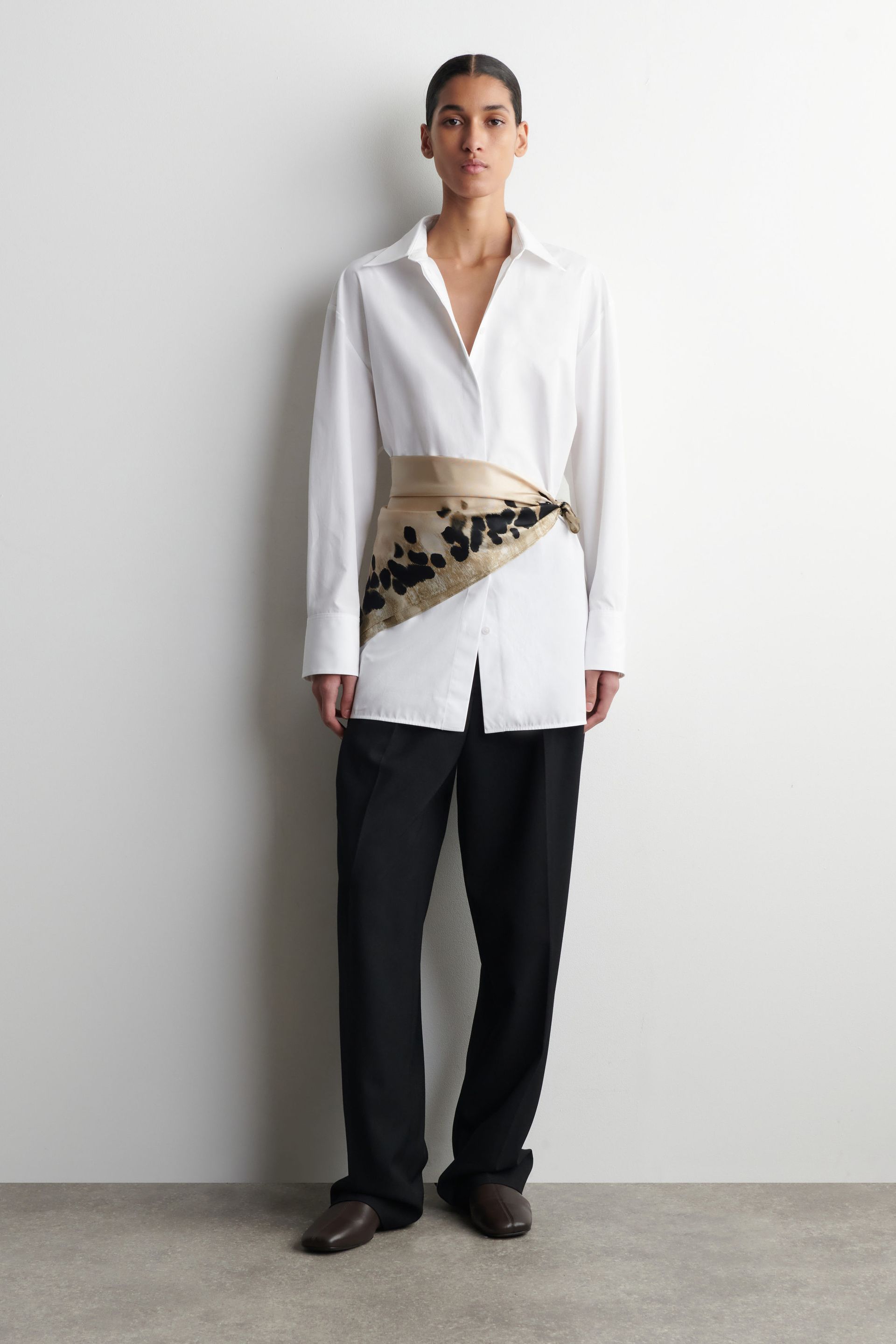 Animal-Print Silk Scarf