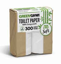 Greencane Toilet Paper (300-sheet) - 4 pack | AU$5.95 at DoorstepOrganics