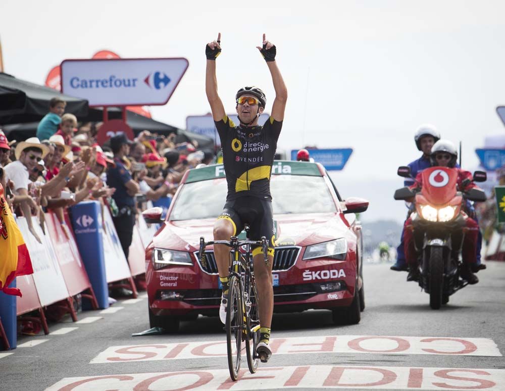 Lilian Calmejane (Direct Energie) wins alone