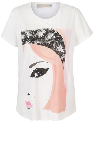 M&S Cream Face Print T-shirt, £15