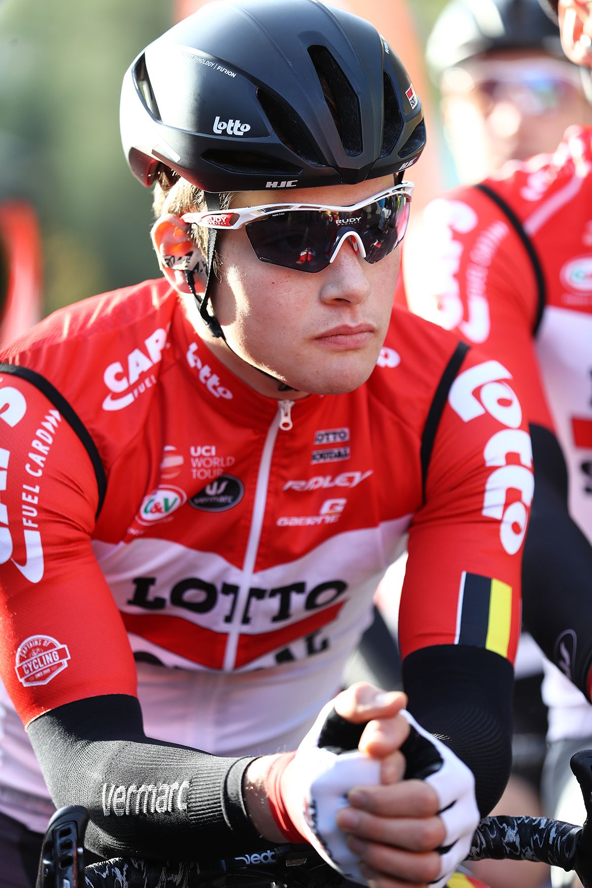 Moreno Hofland on the start line