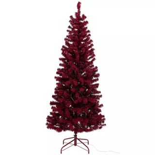 Habitat 6ft Snowy Christmas Tree - Burgundy