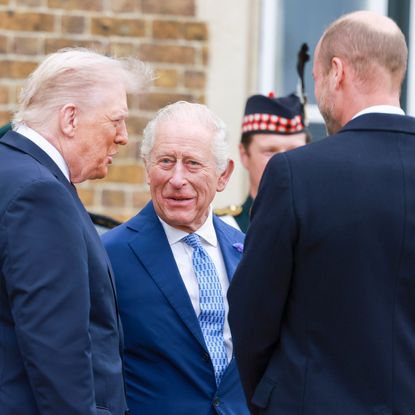 King Charles speaking to Donald Trump, Prince William's back to the camera
