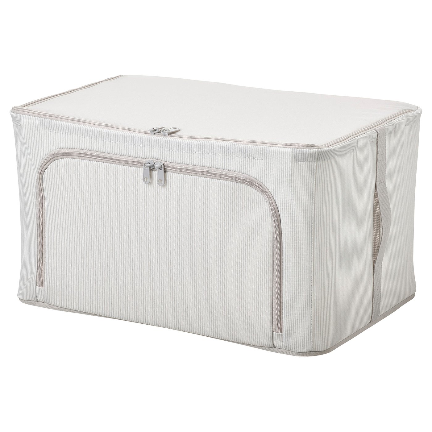 Hemmafixare Storage Case - Fabric Striped/white/grey 34x51x28 Cm