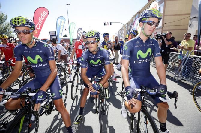 Eros Capecchi (Movistar) and Benat Intxausti (Movistar)