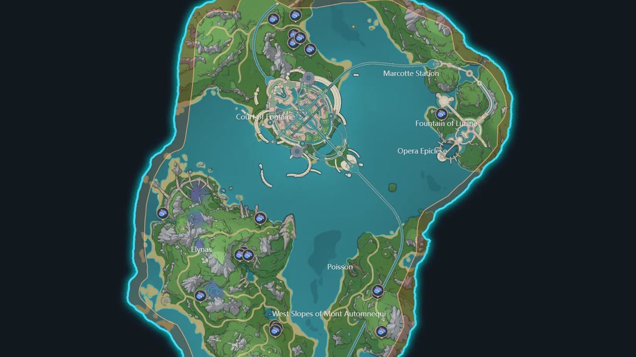 Genshin Impact Lumidouce Bell locations in Fontaine