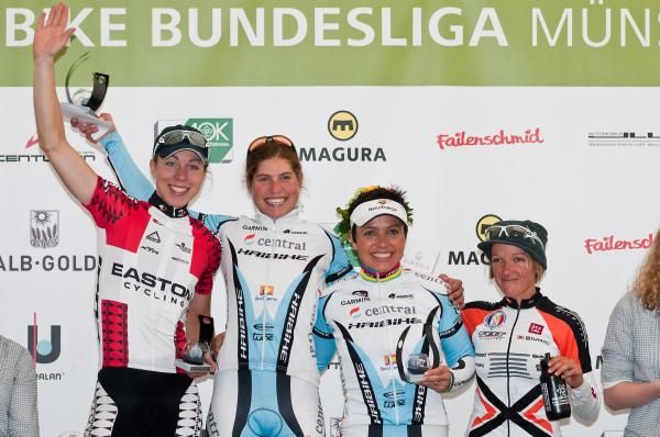 Elite women's cross country podium