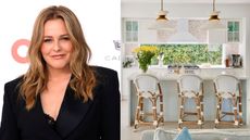 Image of Alicia Silverstone next to an image of a kitchen