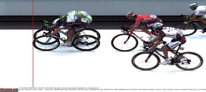 Just millimeters decided the win
