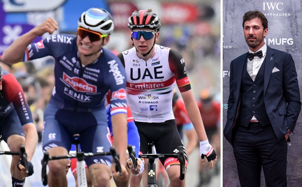 SANREMO, ITALY - MARCH 20: Dylan Van Baarle of Netherlands &amp; Filippo Ganna of Italy and Team INEOS Grenadiers during the 112th Milano-Sanremo 2021 a 299km race from Milano to Sanremo / Cipressa (239m)/ #MilanoSanremo / La Classicissima / #UCIWT / on March 20, 2021 in Sanremo, Italy. (Photo by Tim de Waele/Getty Images)