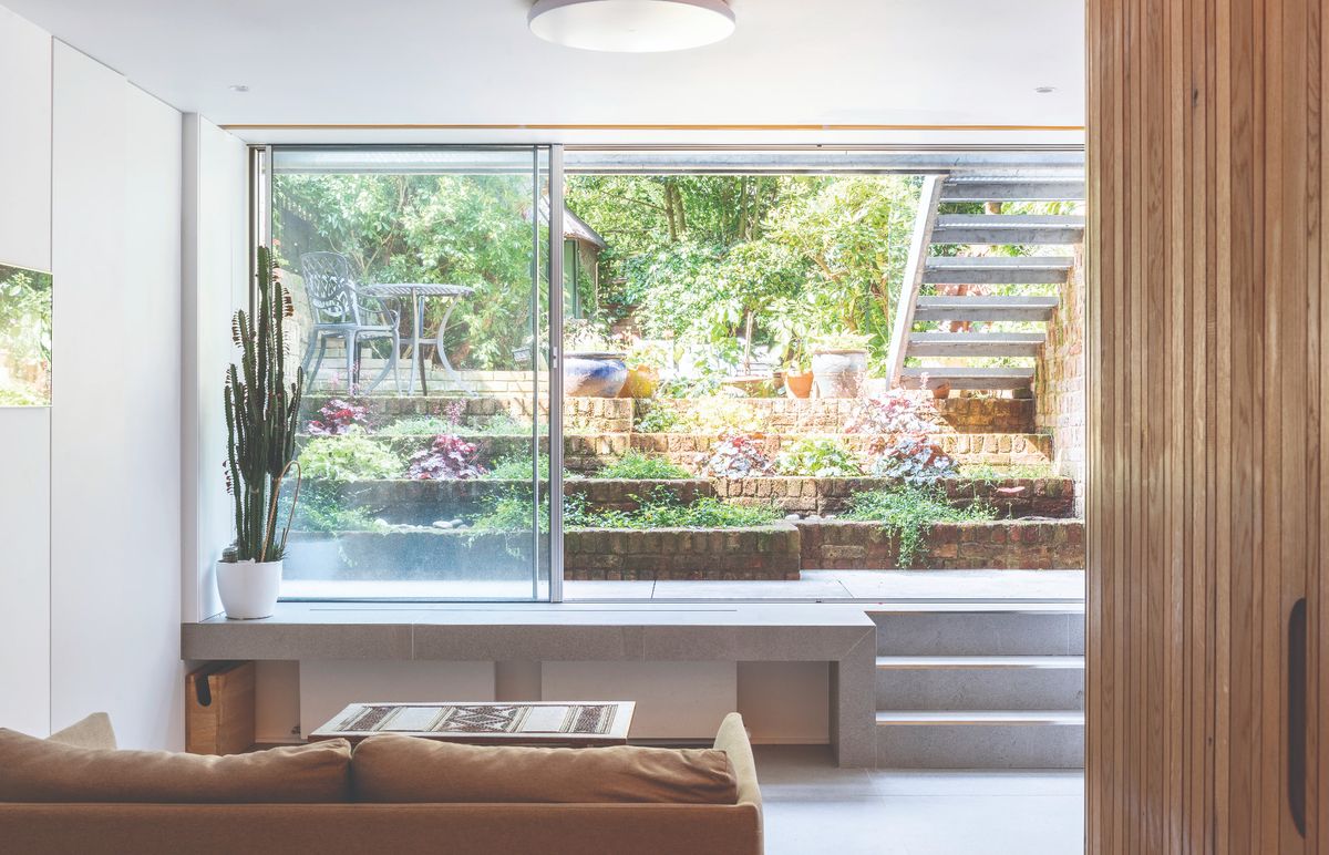 A bright open-plan kitchen-diner 