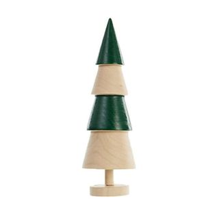 Wooden Christmas Trees Handmade Tree Shaped Wood Sculpture Mini Wooden Christmas Trees for Arts Crafts Xmas Holiday Party Accessories