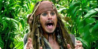 Johnny Depp screams as Captain Jack Sparrow Pirates of the Caribbean