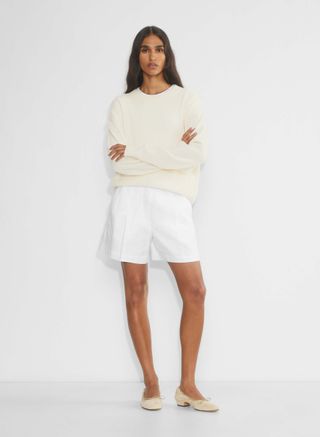 The Effortless Pant, The Effortless Short Linen Mid-Thigh