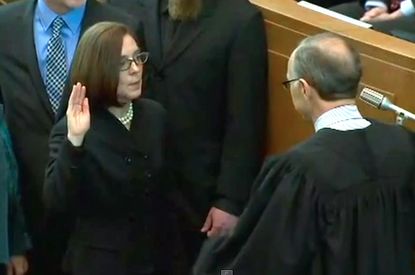Kate Brown is sworn in as Oregon governor