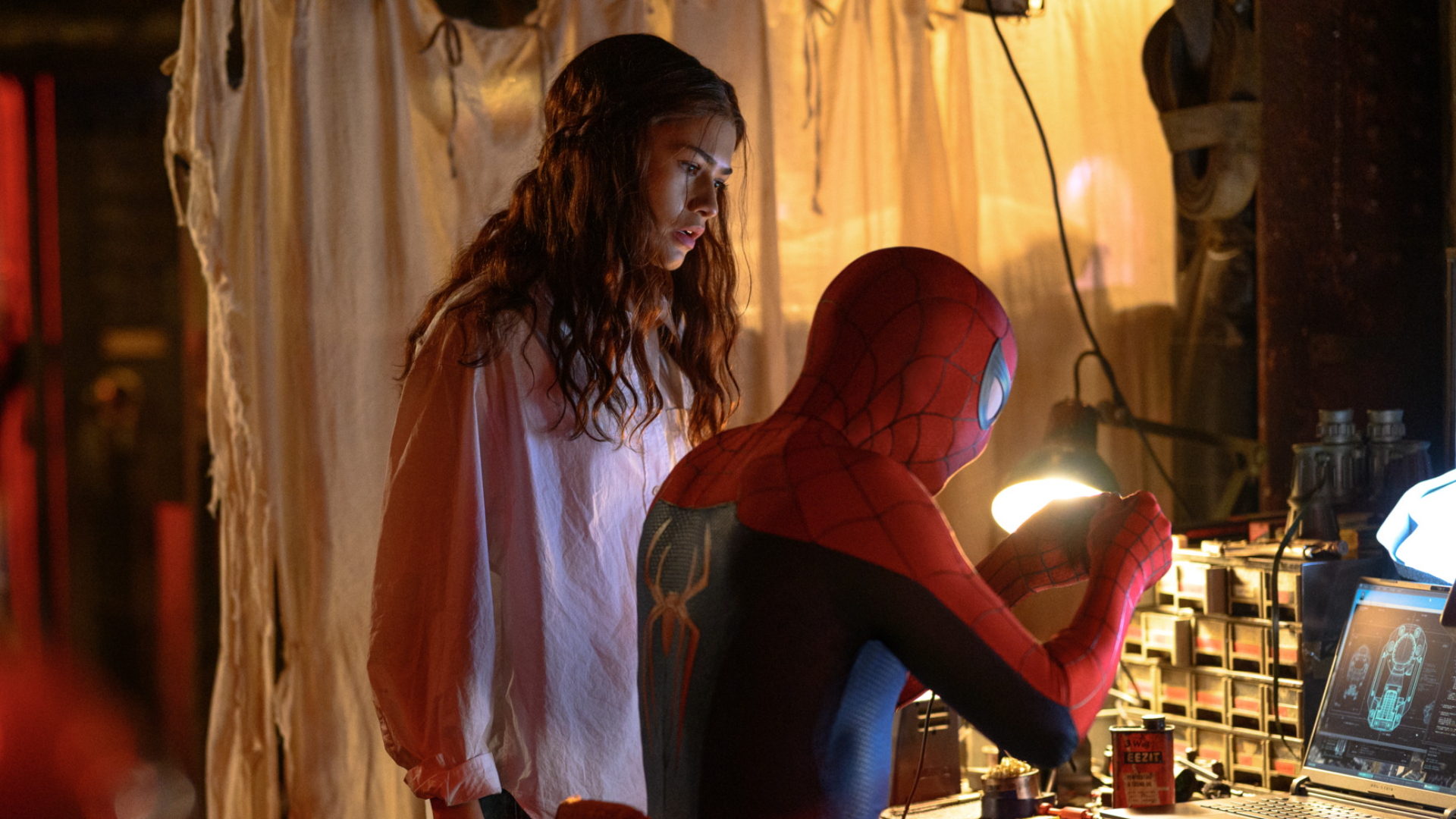 Tom Holland as Spider-Man and Zendaya as MJ in Spider-Man: Brand New Day