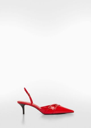 Slingback heeled shoes with buckle - Women
