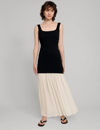 Gia Chiffon Hem Tank Dress-Preorder