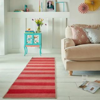 pink and red rug