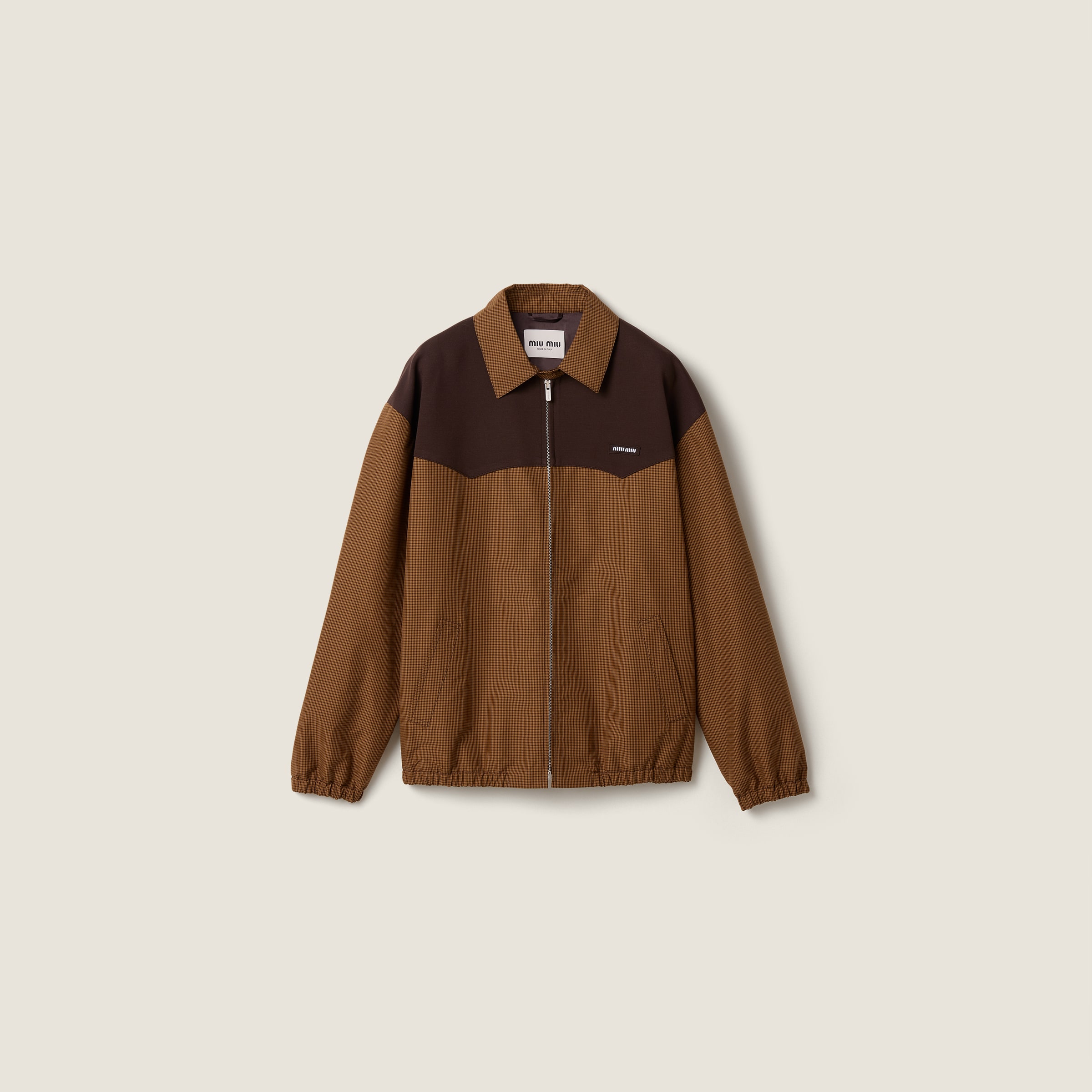 Gingham Check Blouson Jacket