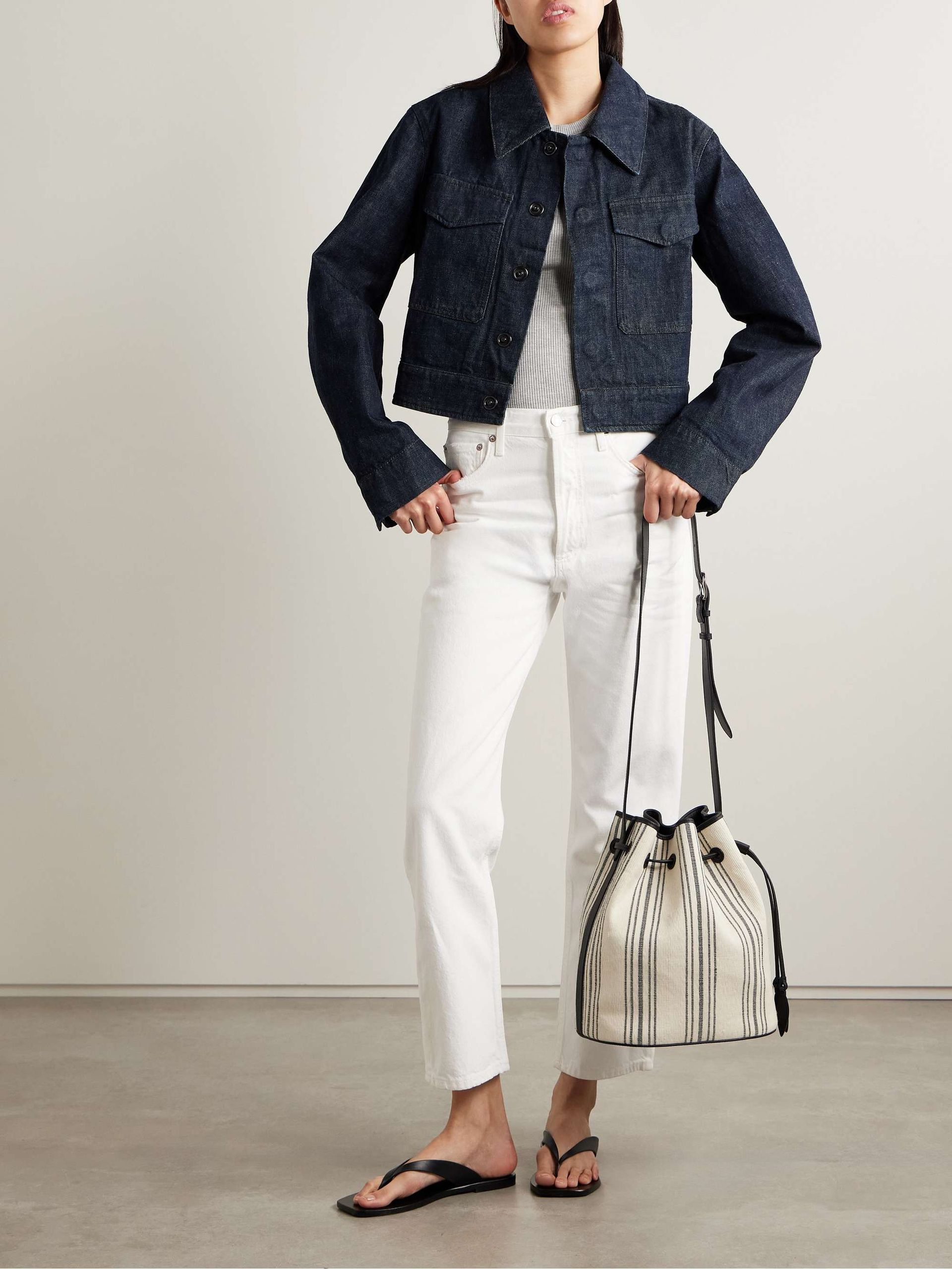 '90s Pinch Waist Cropped High-Rise Straight-Leg Jeans