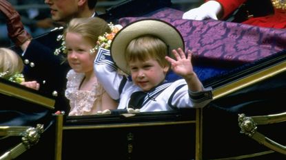 young Prince William at Prince Andrew's wedding