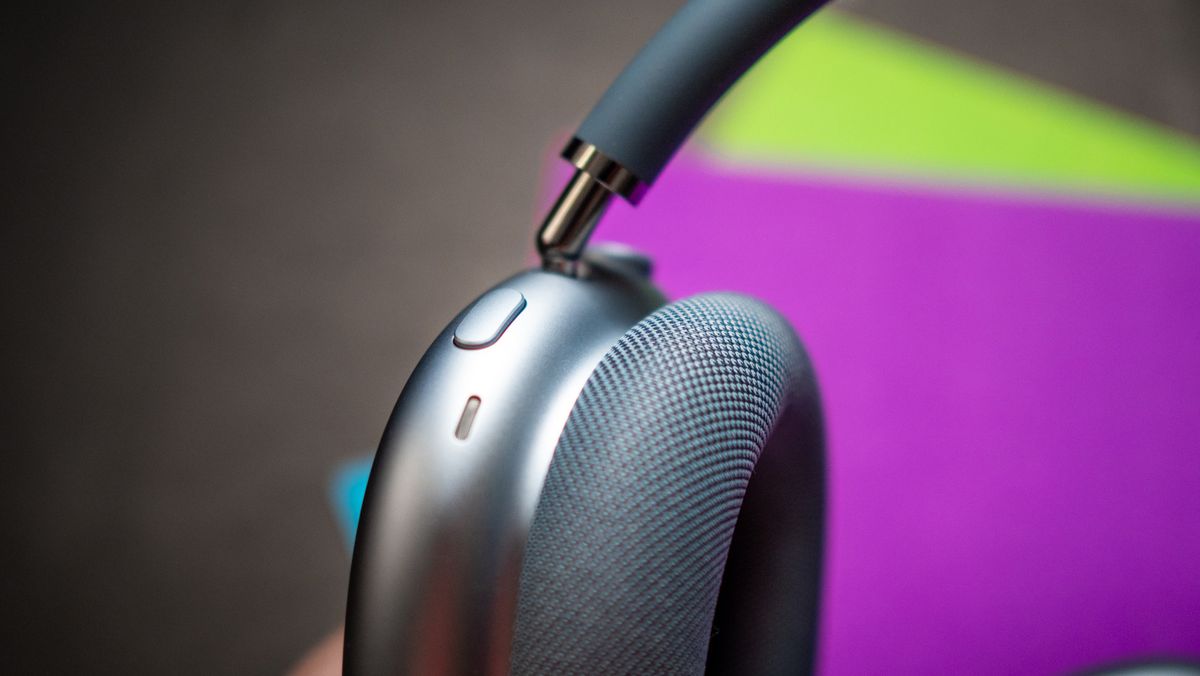 AirPods Max USB-C against colorful background