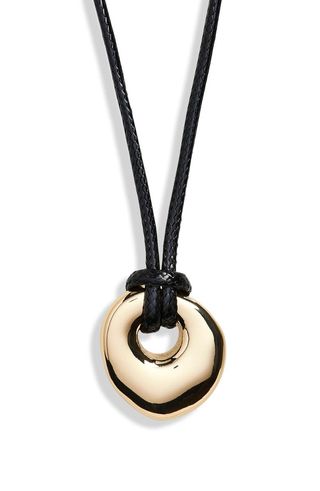 Molten Disc Pendant Necklace