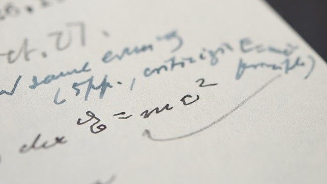 A close-up of the handwritten equation, one of just four known examples , in the letter.