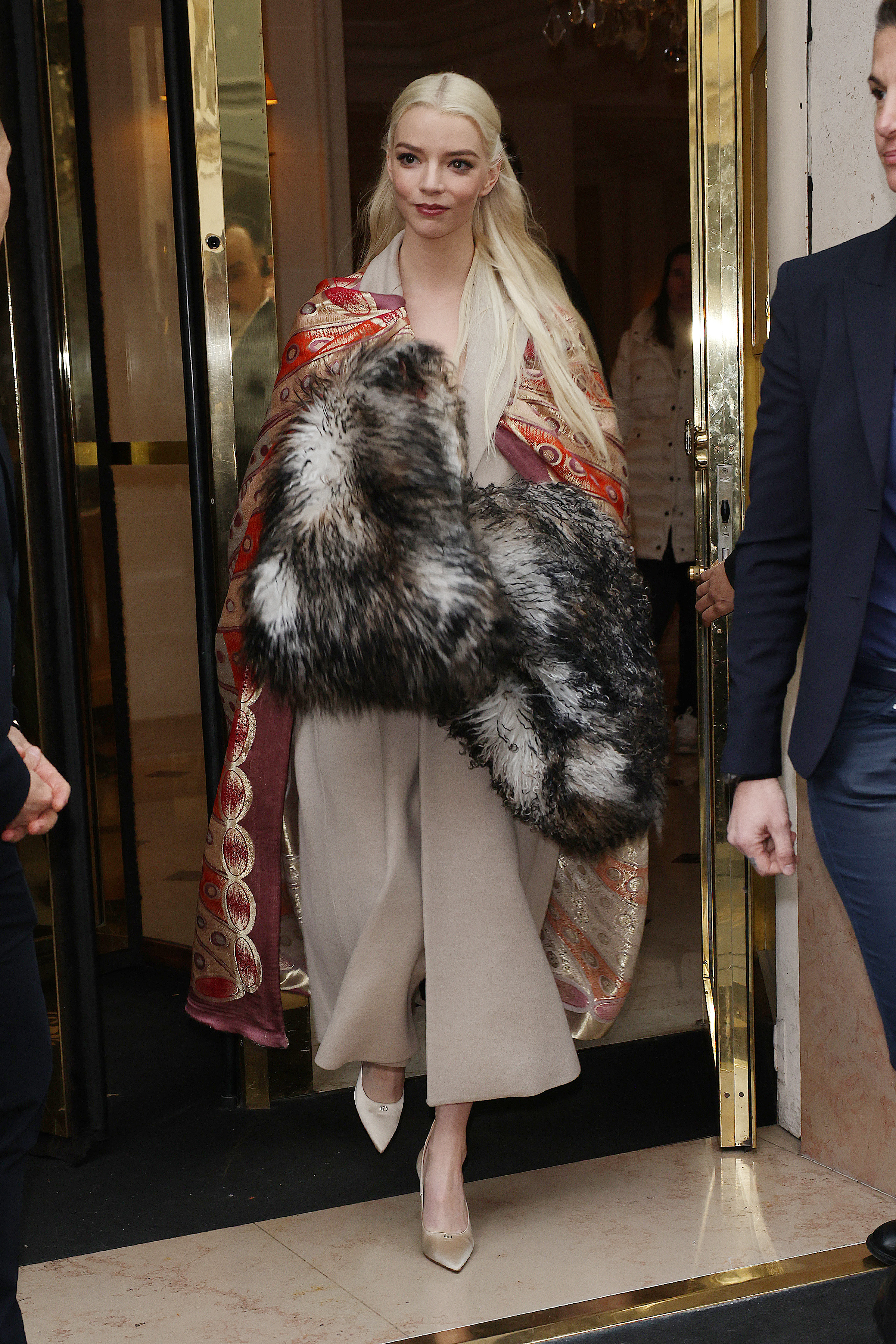 PARIS, FRANCE - JANUARY 26: Anya Taylor-Joy leaving her hotel ahead of Christian Dior during the Haute Couture Spring Summer 2026 as part of Paris Fashion Week on January 26, 2026 in Paris, France.