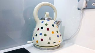 Russell Hobbs Emma Bridgewater Polka Dot Kettle on kitchen counter