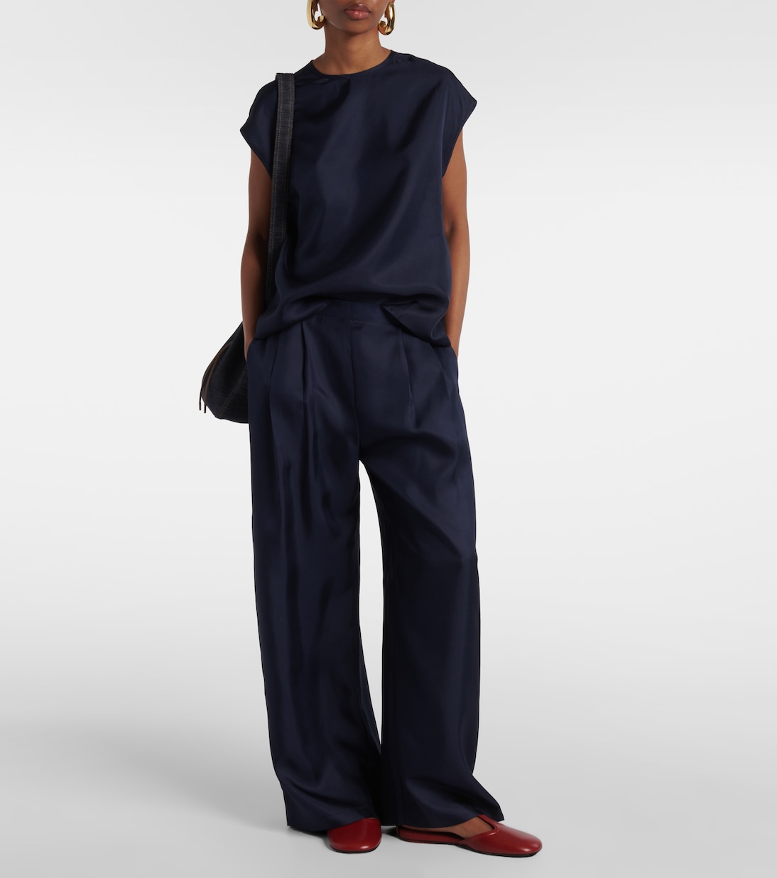 Isola Silk Wide-Leg Pants
