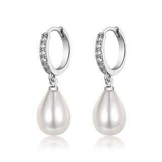 Pearl Dangle Earrings Silver