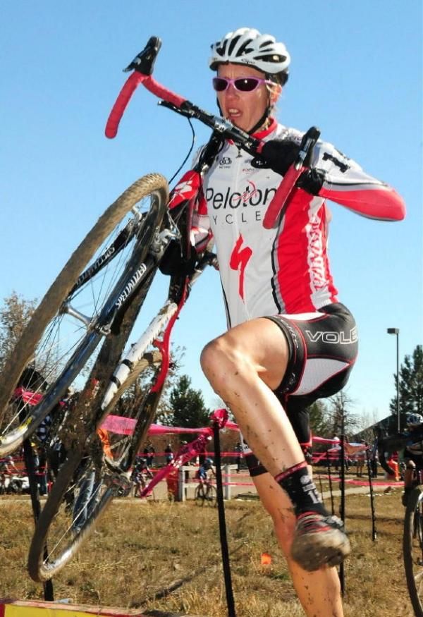 A Specialized rider running the hurtles