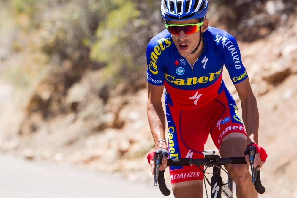 Oscar Sanchez rides to the win during stage 1 at Tour of the Gila