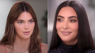 Kendall Jenner and Kim Kardashian on The Kardashians.