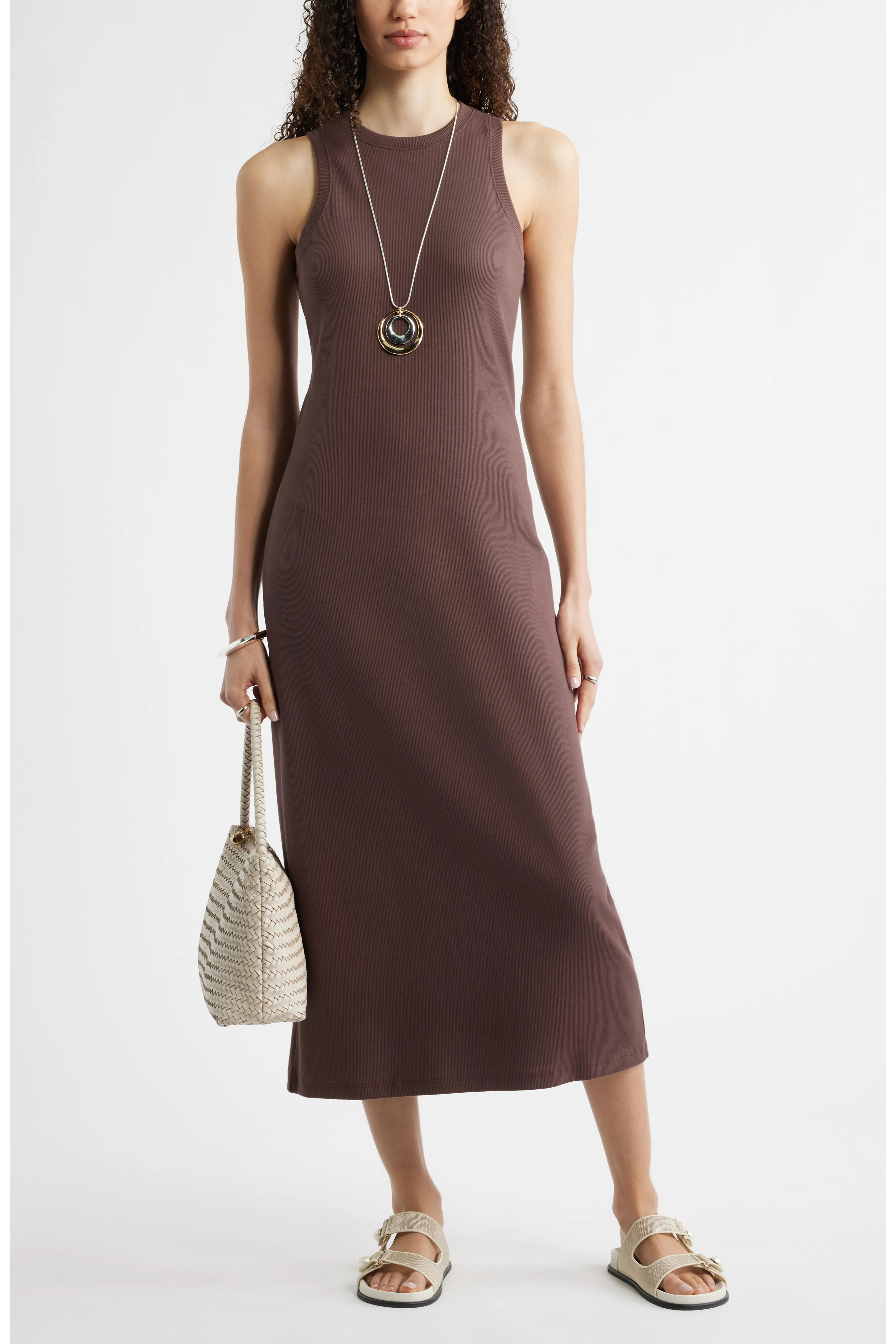 Nordstrom, Stretch Cotton Microrib Tank Dress