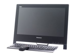 The ThinkCentre Edge 91z gets its name from its edge-to-edge glossy panelling covering the 21.5in screen.