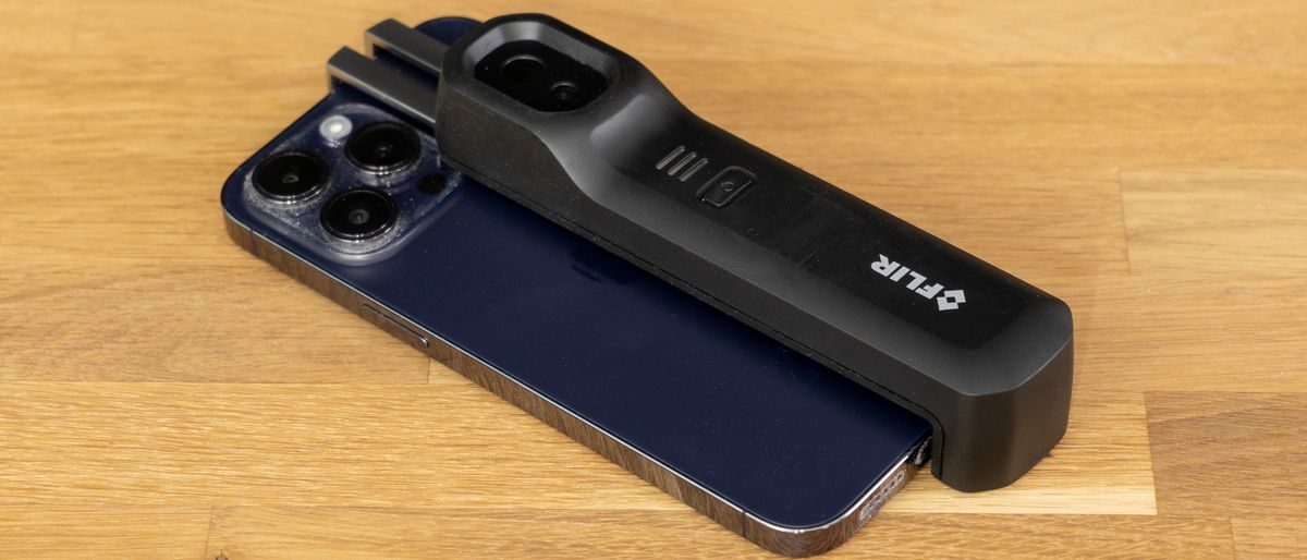 FLIR ONE Edge Pro thermal imaging camera being tested