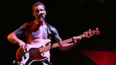 Tim Commerford of Rage Against The Machine performs during day 3 of the Coachella Music Festival held at the Empire Polo Field on April 29, 2007 in Indio, California. 