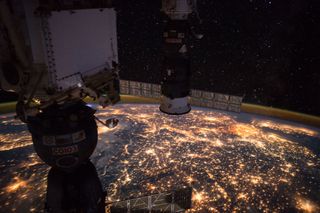ISS Sees Europe by Night