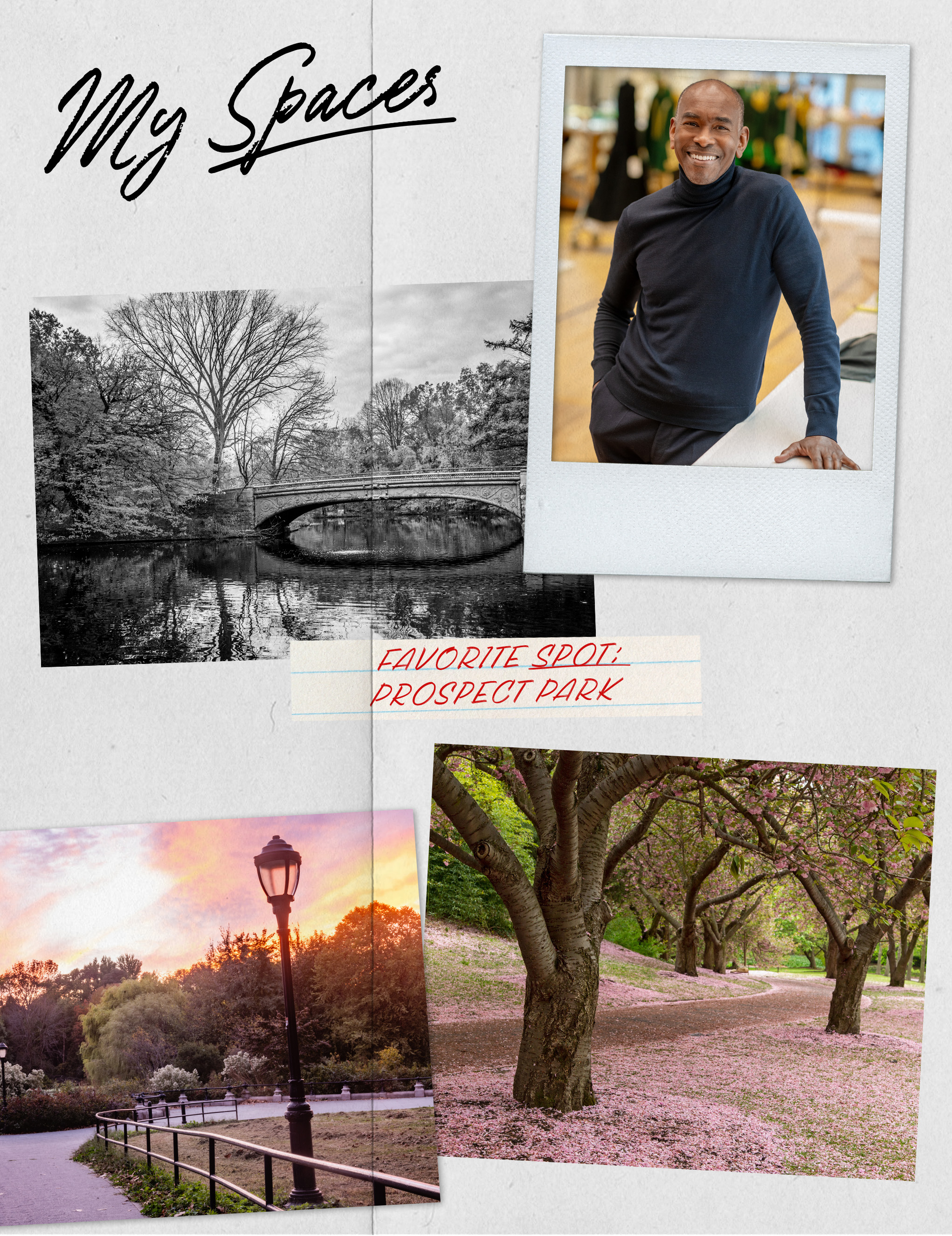 Collage of Prospect Park and Paul Tazewell.