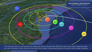 NASA Visibility Map: Antares and Cygnus Launch