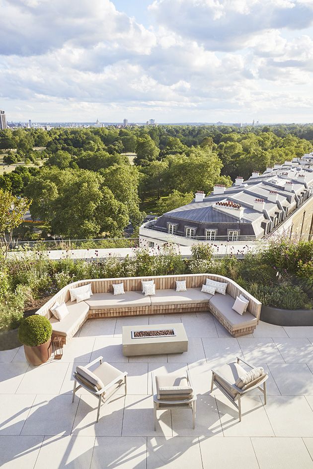 The Townhouse at The Bryanston view down towards the park