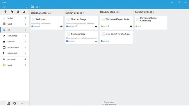 Organize your life with the task manager 2Day for Windows Phone and PC ...