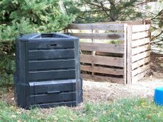 Plastic And Wooden Compost Bins
