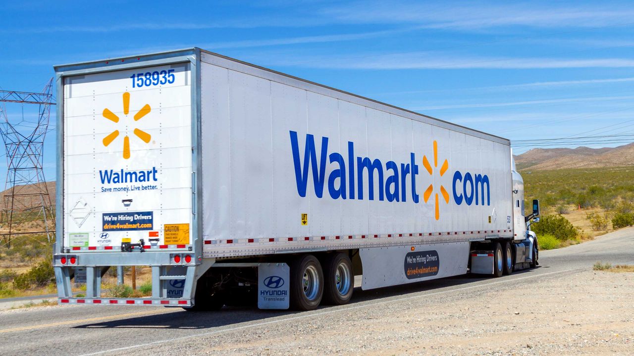 A Walmart truck