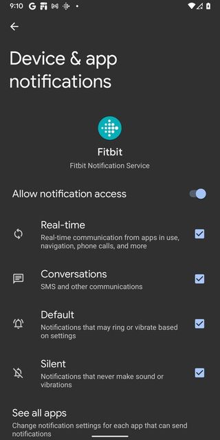 Android 12 Device App Notifications