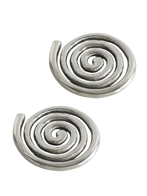 Etagere Spiral Nickel-Plated Coasters, Set of 8